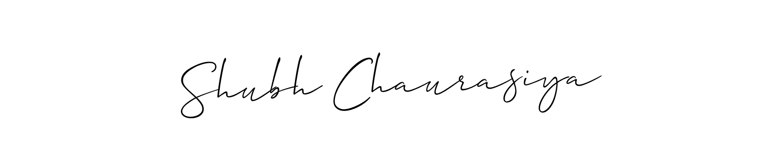 This is the best signature style for the Shubh Chaurasiya name. Also you like these signature font (Allison_Script). Mix name signature. Shubh Chaurasiya signature style 2 images and pictures png