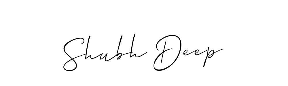 How to make Shubh Deep name signature. Use Allison_Script style for creating short signs online. This is the latest handwritten sign. Shubh Deep signature style 2 images and pictures png