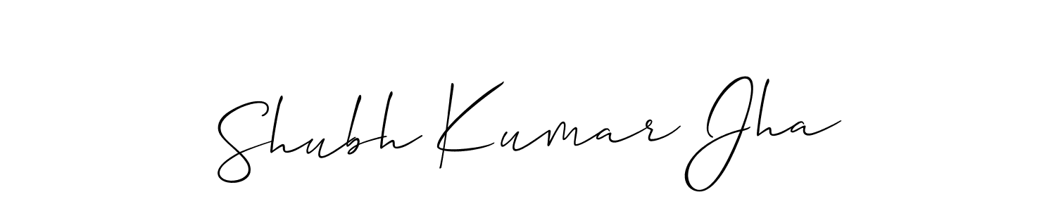 Allison_Script is a professional signature style that is perfect for those who want to add a touch of class to their signature. It is also a great choice for those who want to make their signature more unique. Get Shubh Kumar Jha name to fancy signature for free. Shubh Kumar Jha signature style 2 images and pictures png