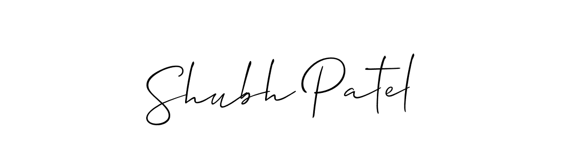 Make a beautiful signature design for name Shubh Patel. With this signature (Allison_Script) style, you can create a handwritten signature for free. Shubh Patel signature style 2 images and pictures png