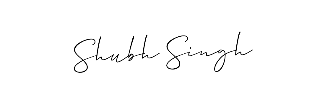 Design your own signature with our free online signature maker. With this signature software, you can create a handwritten (Allison_Script) signature for name Shubh Singh. Shubh Singh signature style 2 images and pictures png