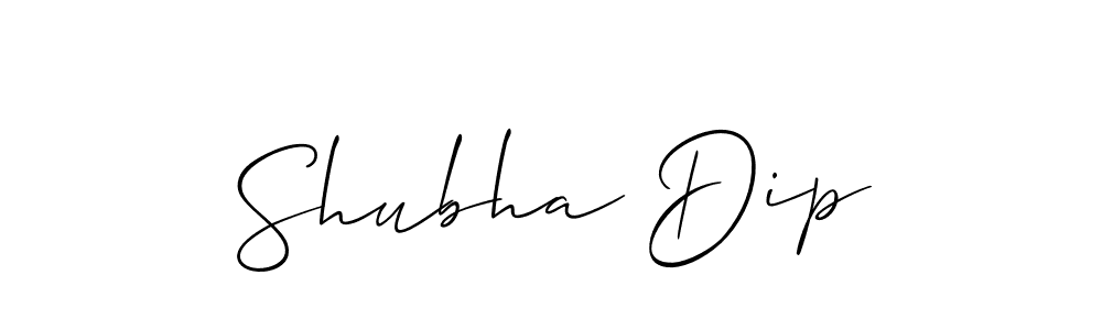 Shubha Dip stylish signature style. Best Handwritten Sign (Allison_Script) for my name. Handwritten Signature Collection Ideas for my name Shubha Dip. Shubha Dip signature style 2 images and pictures png