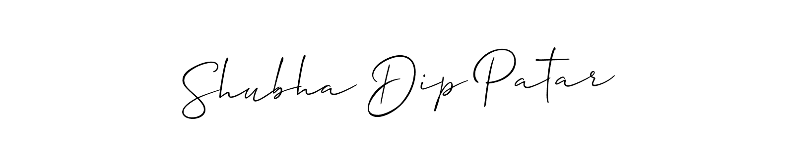 How to make Shubha Dip Patar signature? Allison_Script is a professional autograph style. Create handwritten signature for Shubha Dip Patar name. Shubha Dip Patar signature style 2 images and pictures png