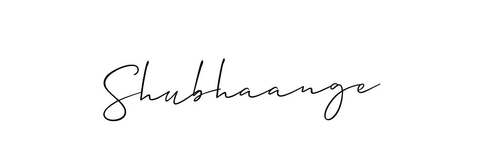 How to make Shubhaange signature? Allison_Script is a professional autograph style. Create handwritten signature for Shubhaange name. Shubhaange signature style 2 images and pictures png