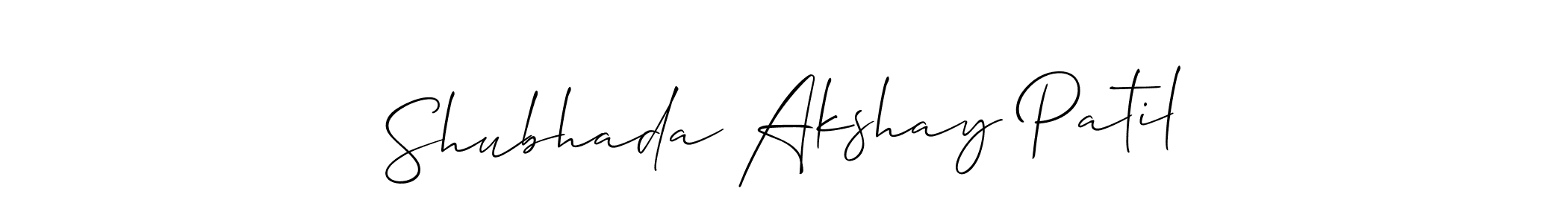 Design your own signature with our free online signature maker. With this signature software, you can create a handwritten (Allison_Script) signature for name Shubhada Akshay Patil. Shubhada Akshay Patil signature style 2 images and pictures png