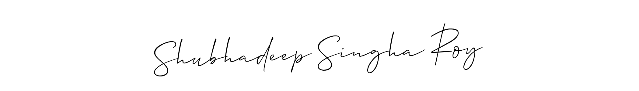 Design your own signature with our free online signature maker. With this signature software, you can create a handwritten (Allison_Script) signature for name Shubhadeep Singha Roy. Shubhadeep Singha Roy signature style 2 images and pictures png