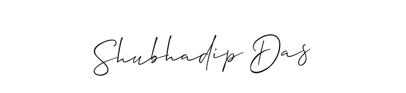 Also we have Shubhadip Das name is the best signature style. Create professional handwritten signature collection using Allison_Script autograph style. Shubhadip Das signature style 2 images and pictures png