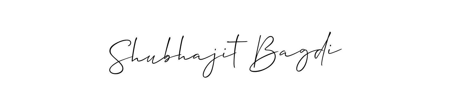 Also we have Shubhajit Bagdi name is the best signature style. Create professional handwritten signature collection using Allison_Script autograph style. Shubhajit Bagdi signature style 2 images and pictures png