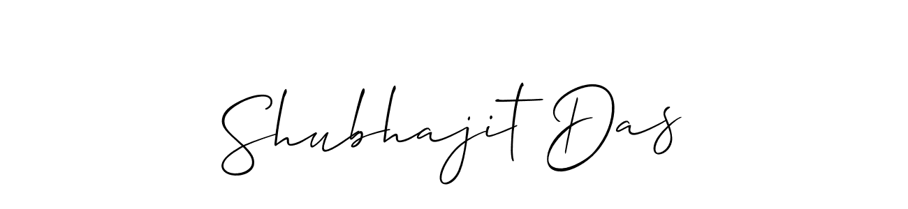 The best way (Allison_Script) to make a short signature is to pick only two or three words in your name. The name Shubhajit Das include a total of six letters. For converting this name. Shubhajit Das signature style 2 images and pictures png