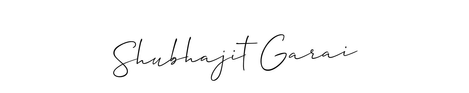 Also You can easily find your signature by using the search form. We will create Shubhajit Garai name handwritten signature images for you free of cost using Allison_Script sign style. Shubhajit Garai signature style 2 images and pictures png