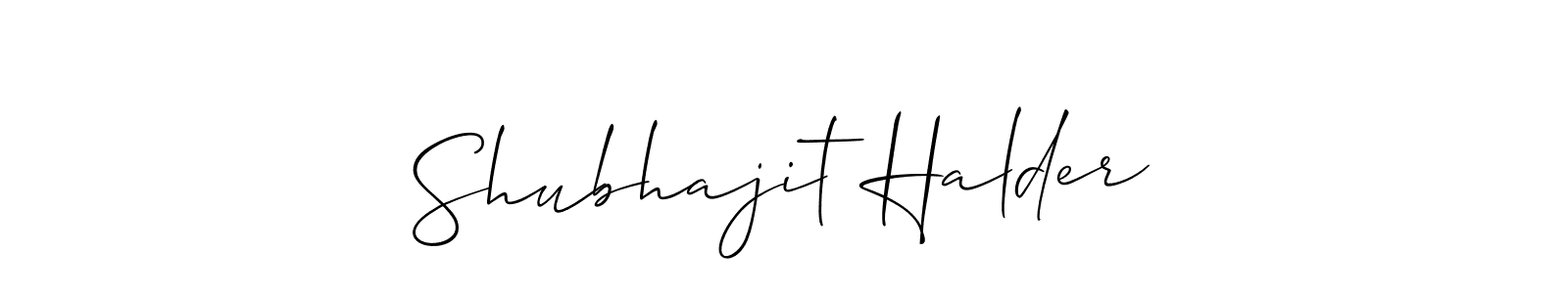How to make Shubhajit Halder signature? Allison_Script is a professional autograph style. Create handwritten signature for Shubhajit Halder name. Shubhajit Halder signature style 2 images and pictures png