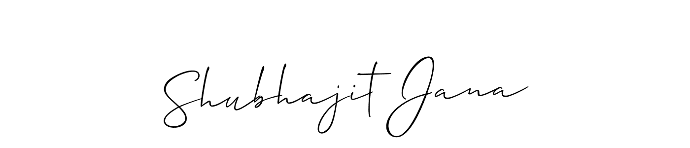 Similarly Allison_Script is the best handwritten signature design. Signature creator online .You can use it as an online autograph creator for name Shubhajit Jana. Shubhajit Jana signature style 2 images and pictures png