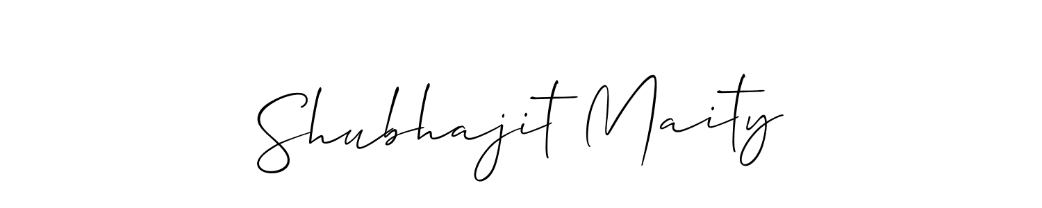 Create a beautiful signature design for name Shubhajit Maity. With this signature (Allison_Script) fonts, you can make a handwritten signature for free. Shubhajit Maity signature style 2 images and pictures png