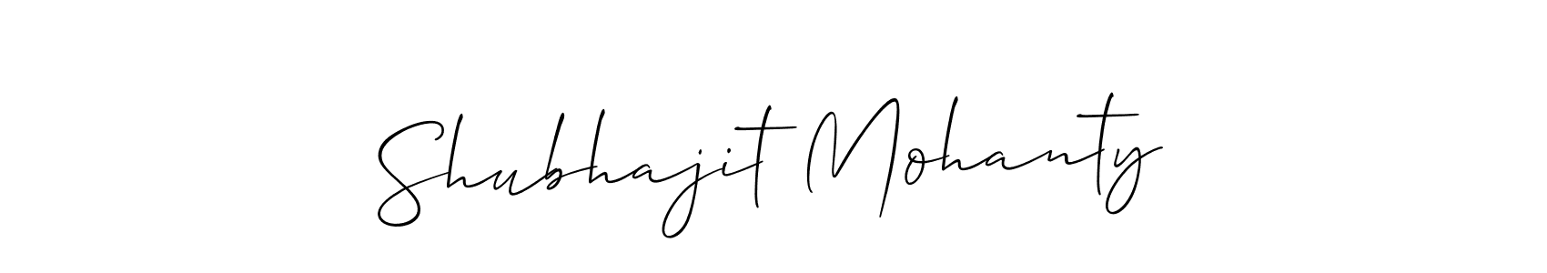 It looks lik you need a new signature style for name Shubhajit Mohanty. Design unique handwritten (Allison_Script) signature with our free signature maker in just a few clicks. Shubhajit Mohanty signature style 2 images and pictures png