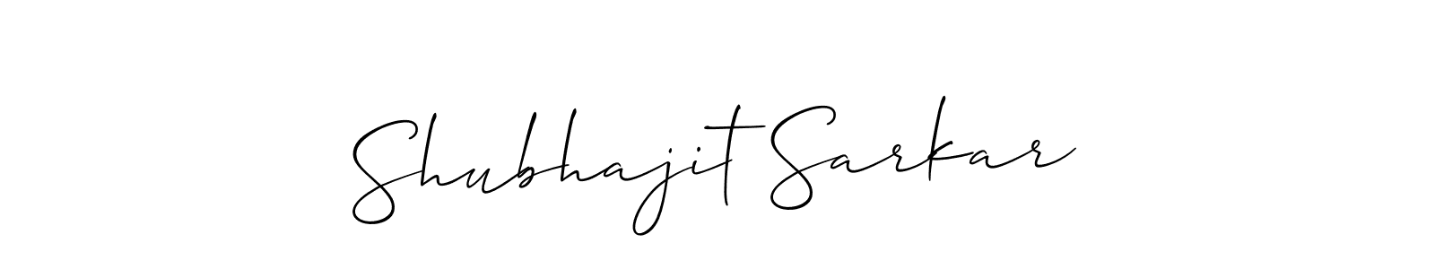 if you are searching for the best signature style for your name Shubhajit Sarkar. so please give up your signature search. here we have designed multiple signature styles  using Allison_Script. Shubhajit Sarkar signature style 2 images and pictures png