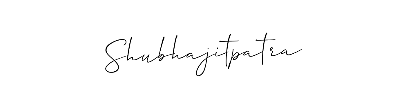 Make a beautiful signature design for name Shubhajitpatra. With this signature (Allison_Script) style, you can create a handwritten signature for free. Shubhajitpatra signature style 2 images and pictures png