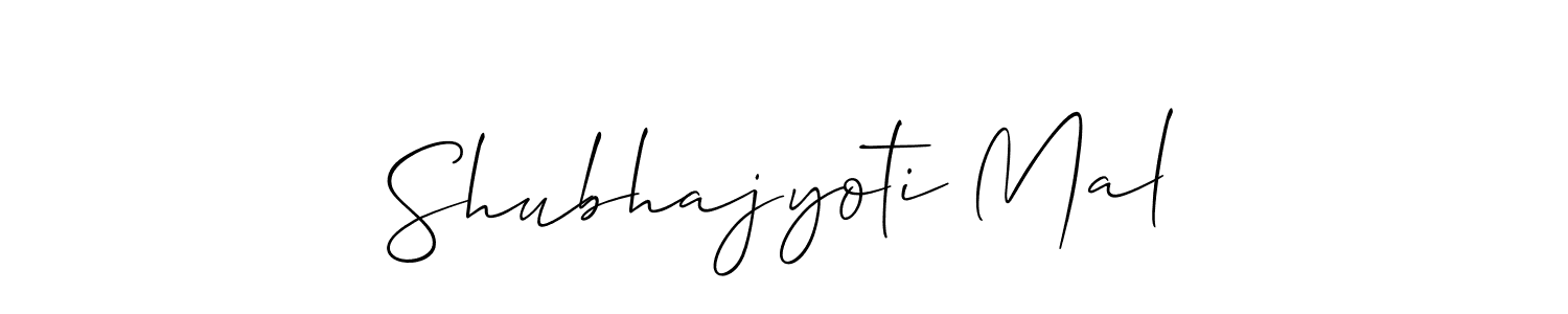 Use a signature maker to create a handwritten signature online. With this signature software, you can design (Allison_Script) your own signature for name Shubhajyoti Mal. Shubhajyoti Mal signature style 2 images and pictures png