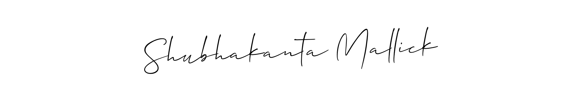 How to make Shubhakanta Mallick name signature. Use Allison_Script style for creating short signs online. This is the latest handwritten sign. Shubhakanta Mallick signature style 2 images and pictures png
