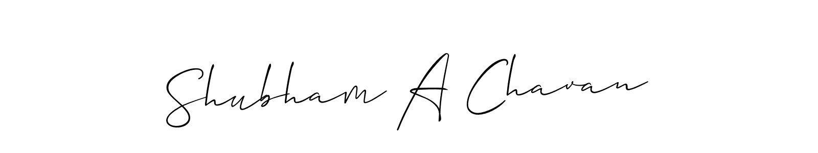 Also we have Shubham A Chavan name is the best signature style. Create professional handwritten signature collection using Allison_Script autograph style. Shubham A Chavan signature style 2 images and pictures png