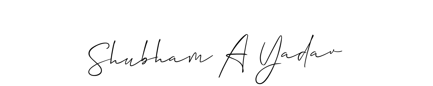 This is the best signature style for the Shubham A Yadav name. Also you like these signature font (Allison_Script). Mix name signature. Shubham A Yadav signature style 2 images and pictures png