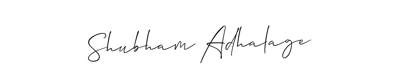 How to make Shubham Adhalage name signature. Use Allison_Script style for creating short signs online. This is the latest handwritten sign. Shubham Adhalage signature style 2 images and pictures png