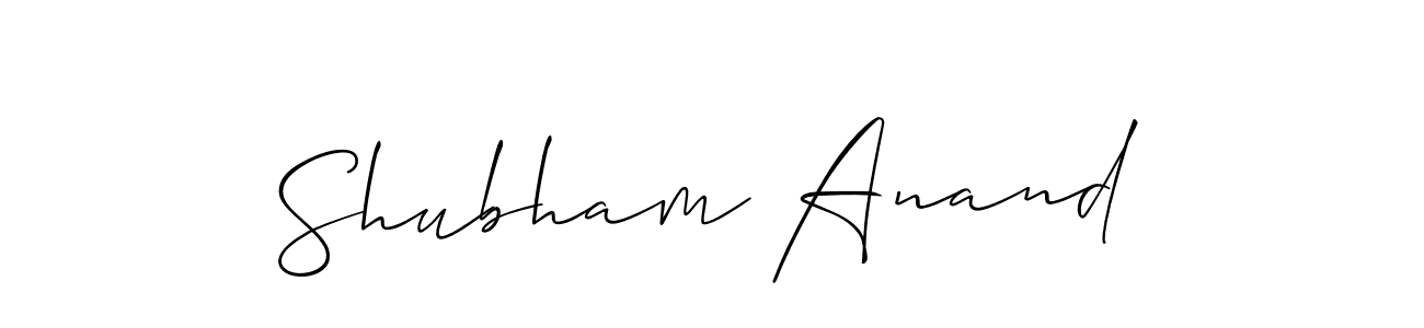 Use a signature maker to create a handwritten signature online. With this signature software, you can design (Allison_Script) your own signature for name Shubham Anand. Shubham Anand signature style 2 images and pictures png