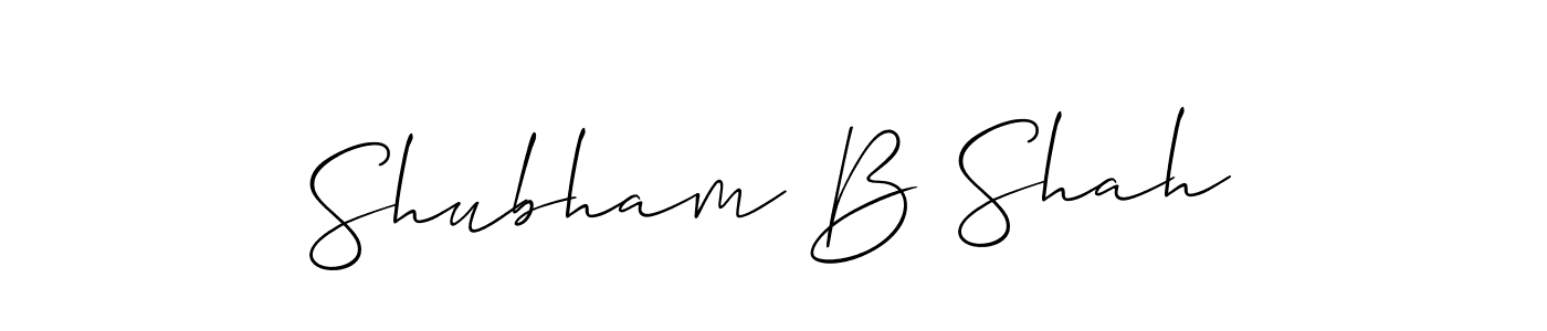Create a beautiful signature design for name Shubham B Shah. With this signature (Allison_Script) fonts, you can make a handwritten signature for free. Shubham B Shah signature style 2 images and pictures png
