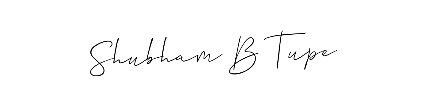 How to make Shubham B Tupe name signature. Use Allison_Script style for creating short signs online. This is the latest handwritten sign. Shubham B Tupe signature style 2 images and pictures png