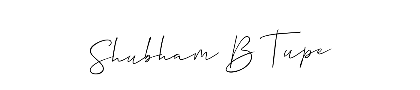 How to make Shubham B Tupe name signature. Use Allison_Script style for creating short signs online. This is the latest handwritten sign. Shubham B Tupe signature style 2 images and pictures png