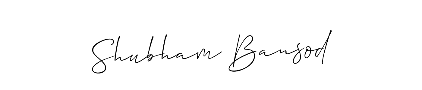 Best and Professional Signature Style for Shubham Bansod. Allison_Script Best Signature Style Collection. Shubham Bansod signature style 2 images and pictures png