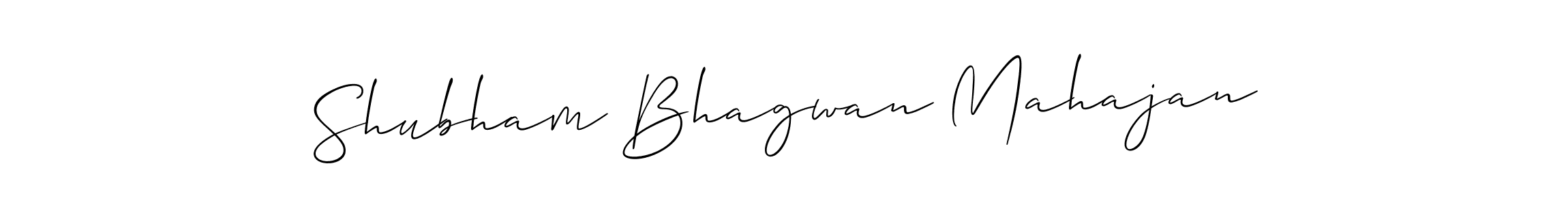 It looks lik you need a new signature style for name Shubham Bhagwan Mahajan. Design unique handwritten (Allison_Script) signature with our free signature maker in just a few clicks. Shubham Bhagwan Mahajan signature style 2 images and pictures png