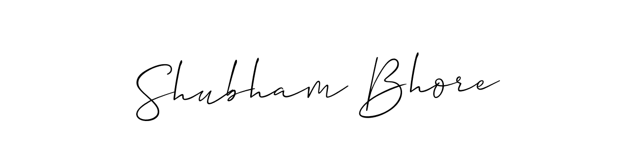 The best way (Allison_Script) to make a short signature is to pick only two or three words in your name. The name Shubham Bhore include a total of six letters. For converting this name. Shubham Bhore signature style 2 images and pictures png