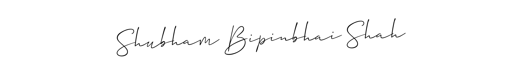 How to make Shubham Bipinbhai Shah signature? Allison_Script is a professional autograph style. Create handwritten signature for Shubham Bipinbhai Shah name. Shubham Bipinbhai Shah signature style 2 images and pictures png