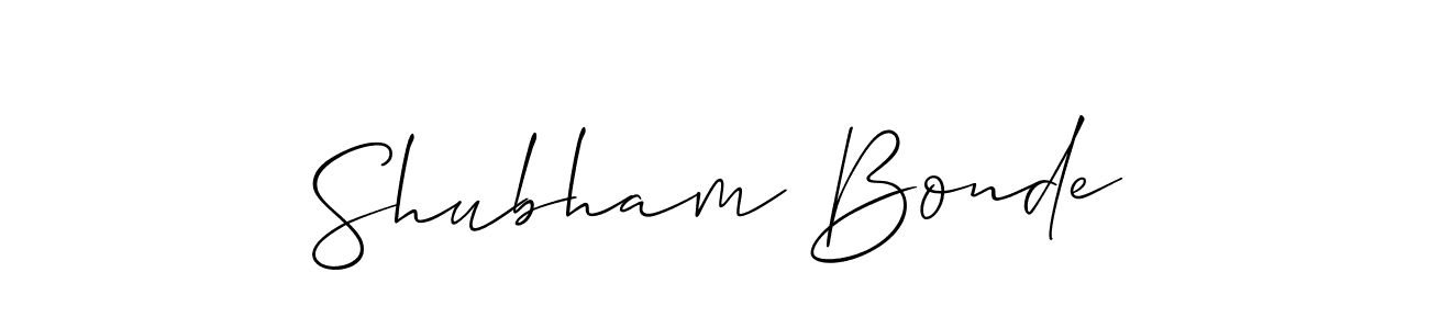 It looks lik you need a new signature style for name Shubham Bonde. Design unique handwritten (Allison_Script) signature with our free signature maker in just a few clicks. Shubham Bonde signature style 2 images and pictures png
