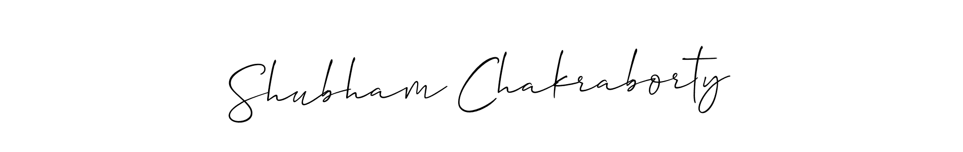 Shubham Chakraborty stylish signature style. Best Handwritten Sign (Allison_Script) for my name. Handwritten Signature Collection Ideas for my name Shubham Chakraborty. Shubham Chakraborty signature style 2 images and pictures png