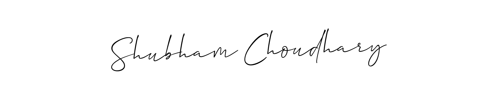 Make a beautiful signature design for name Shubham Choudhary. With this signature (Allison_Script) style, you can create a handwritten signature for free. Shubham Choudhary signature style 2 images and pictures png