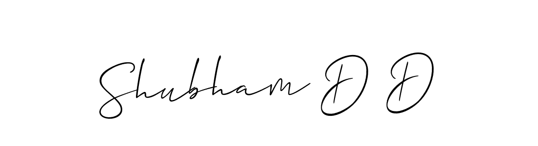 Design your own signature with our free online signature maker. With this signature software, you can create a handwritten (Allison_Script) signature for name Shubham D D. Shubham D D signature style 2 images and pictures png