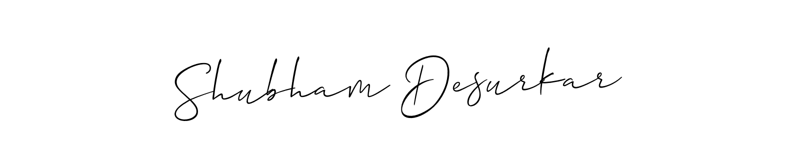 How to make Shubham Desurkar signature? Allison_Script is a professional autograph style. Create handwritten signature for Shubham Desurkar name. Shubham Desurkar signature style 2 images and pictures png