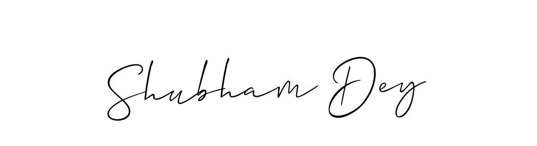 How to make Shubham Dey name signature. Use Allison_Script style for creating short signs online. This is the latest handwritten sign. Shubham Dey signature style 2 images and pictures png