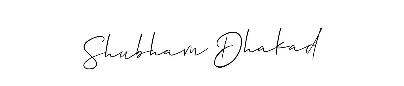 Design your own signature with our free online signature maker. With this signature software, you can create a handwritten (Allison_Script) signature for name Shubham Dhakad. Shubham Dhakad signature style 2 images and pictures png