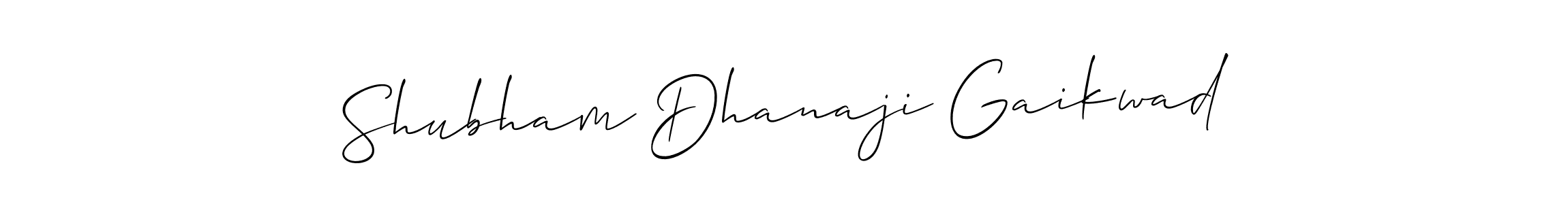Create a beautiful signature design for name Shubham Dhanaji Gaikwad. With this signature (Allison_Script) fonts, you can make a handwritten signature for free. Shubham Dhanaji Gaikwad signature style 2 images and pictures png