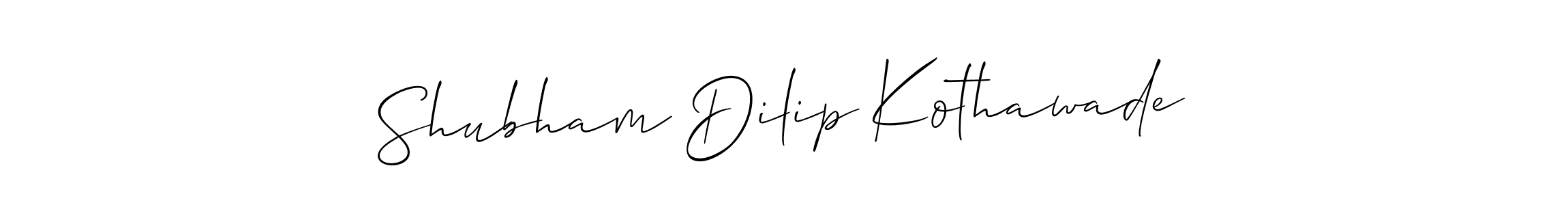 Shubham Dilip Kothawade stylish signature style. Best Handwritten Sign (Allison_Script) for my name. Handwritten Signature Collection Ideas for my name Shubham Dilip Kothawade. Shubham Dilip Kothawade signature style 2 images and pictures png