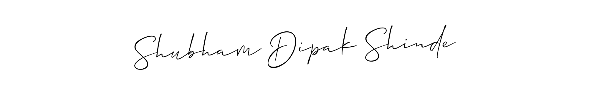 Make a short Shubham Dipak Shinde signature style. Manage your documents anywhere anytime using Allison_Script. Create and add eSignatures, submit forms, share and send files easily. Shubham Dipak Shinde signature style 2 images and pictures png