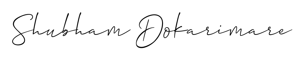 A stylish, flowing autograph style designed for name Shubham Dokarimare using Allison_Script typography. Perfect for digital creative projects. Shubham Dokarimare signature style 2 images and pictures png