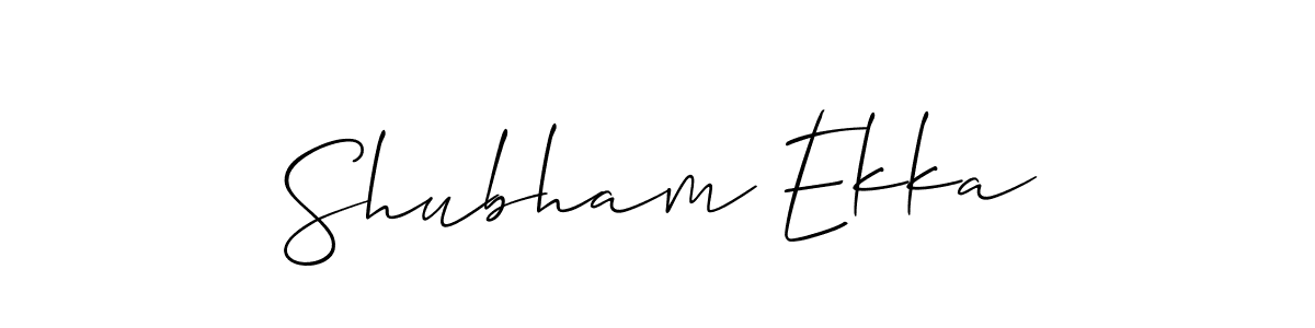 This is the best signature style for the Shubham Ekka name. Also you like these signature font (Allison_Script). Mix name signature. Shubham Ekka signature style 2 images and pictures png