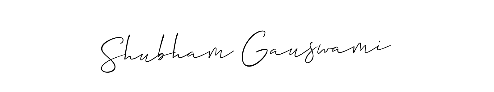 It looks lik you need a new signature style for name Shubham Gauswami. Design unique handwritten (Allison_Script) signature with our free signature maker in just a few clicks. Shubham Gauswami signature style 2 images and pictures png