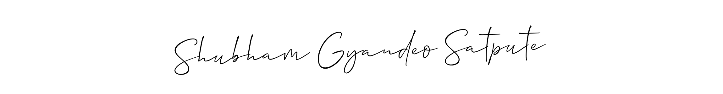 How to Draw Shubham Gyandeo Satpute signature style? Allison_Script is a latest design signature styles for name Shubham Gyandeo Satpute. Shubham Gyandeo Satpute signature style 2 images and pictures png