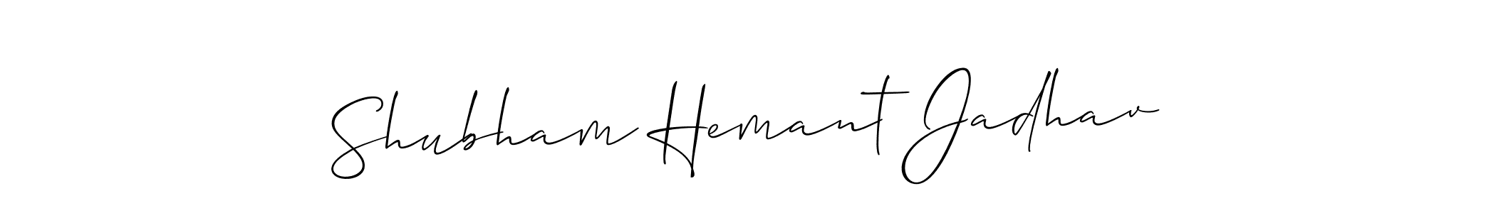 Make a beautiful signature design for name Shubham Hemant Jadhav. With this signature (Allison_Script) style, you can create a handwritten signature for free. Shubham Hemant Jadhav signature style 2 images and pictures png