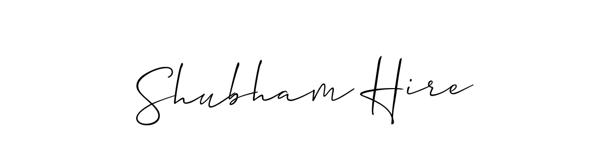 Make a beautiful signature design for name Shubham Hire. With this signature (Allison_Script) style, you can create a handwritten signature for free. Shubham Hire signature style 2 images and pictures png