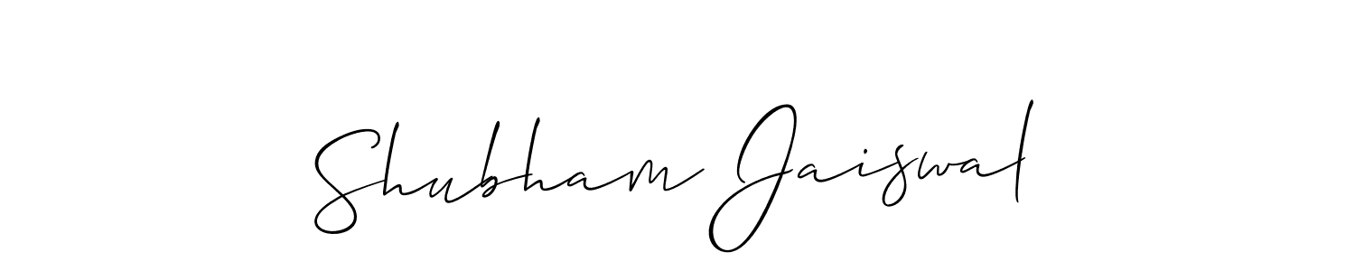 How to Draw Shubham Jaiswal signature style? Allison_Script is a latest design signature styles for name Shubham Jaiswal. Shubham Jaiswal signature style 2 images and pictures png